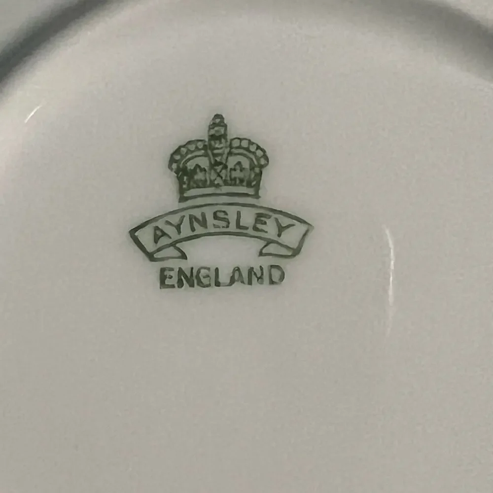Aynsley England bone chine saucers late 1800-early 1900s set of 3 in excellent